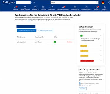 Fertige Booking.com Kalenderverbindung