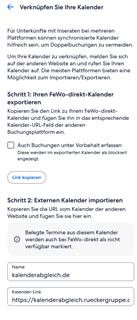 FeWo-direkt Kalender exportieren und externen Kalender importieren